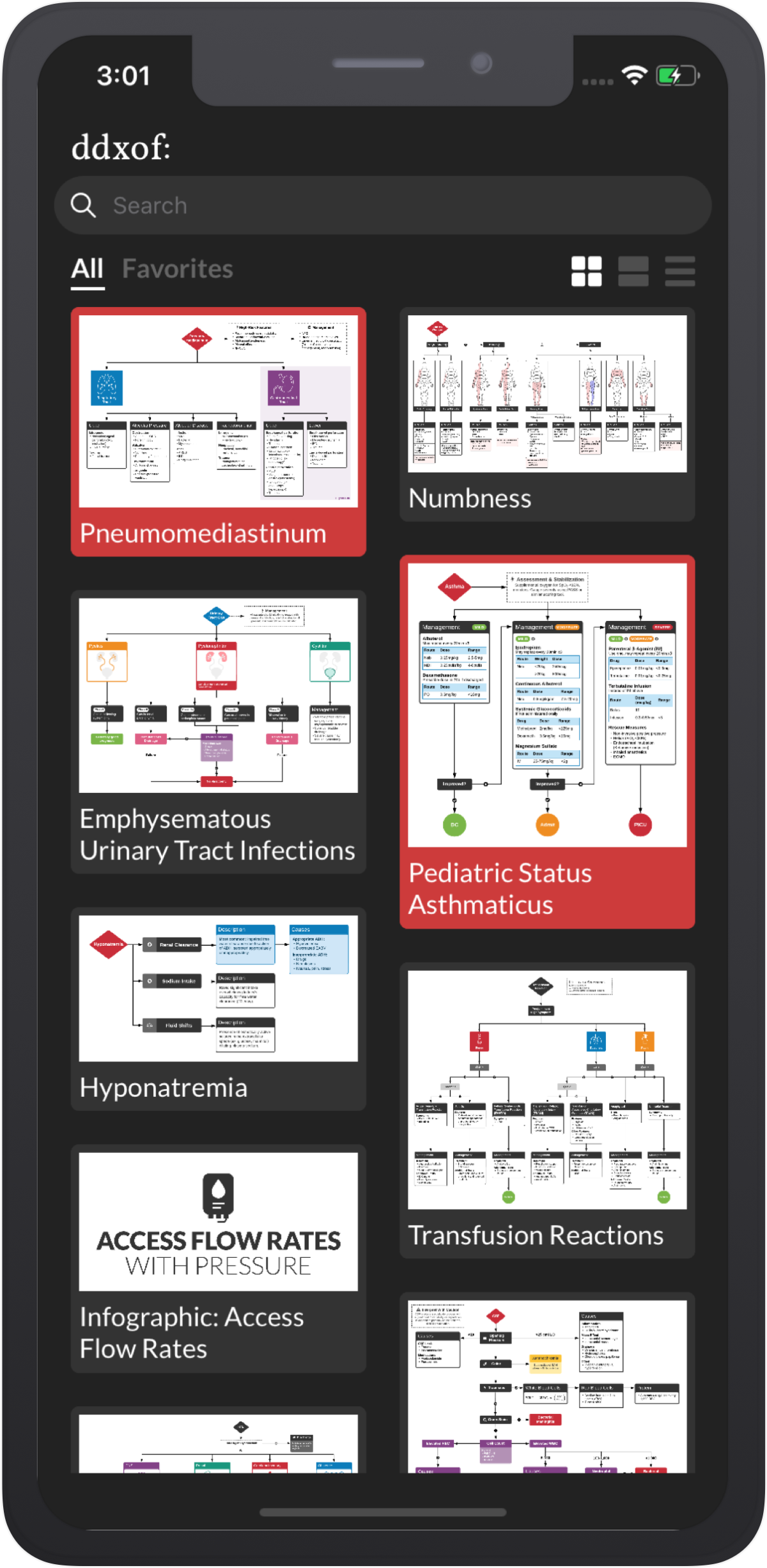 App differential diagnosis of